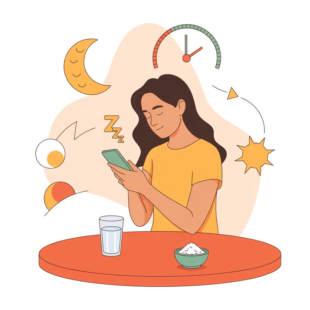 a person fasting with a fasting app